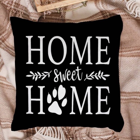 HOME SWEET HOME PRINT PILLOW COVER - Picture 1 of 4